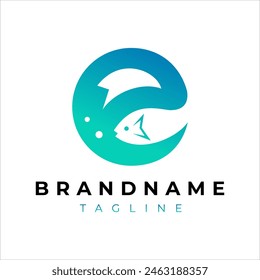letter E and fish logo