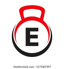Letter E Fitness Gym Logo Vector Template. Fitness Logo Element on Alphabet E Symbol