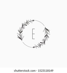 Letter E with floral logo design