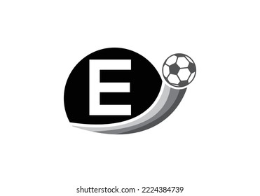 Letter E Football Logo Design Vector Template. Football Club Symbol. business, and company identity.