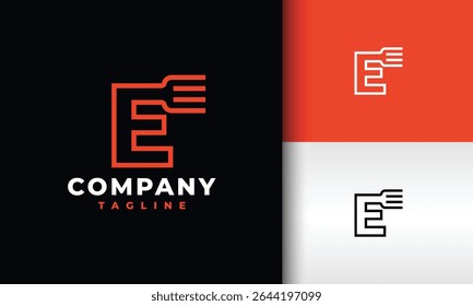 Letter E Fork Logo for Restaurant or Catering Business