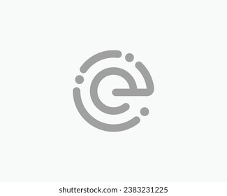 Letter e G i Logo Circle Shape Design Template