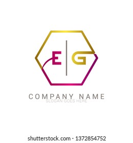 letter E G logo design template. vector logo concept