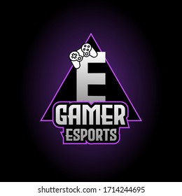 Letter E Game Logo Esport Gaming