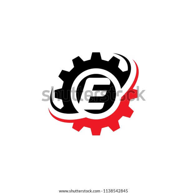 Letter E Gear Logo Design\
Template