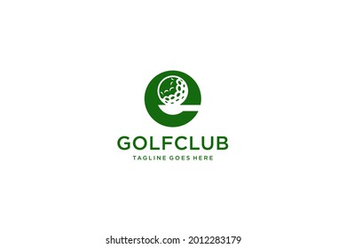 Letter E for Golf logo design vector template, Vector label of golf, Logo of golf championship, illustration, Creative icon, design.