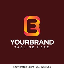 Letter E gradient logo with vector design template elements for your application or corporate identity