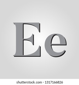 letter E grey