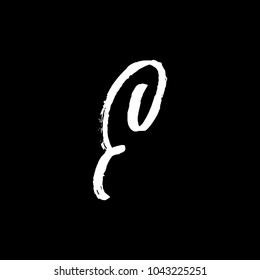 Letter E. Handwritten by dry brush. Rough strokes textured font. Vector illustration. Grunge style elegant alphabet.