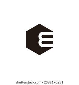 Geometrisches Letter E-Hexagon-Symbol, einfaches Logo, Vektorgrafik