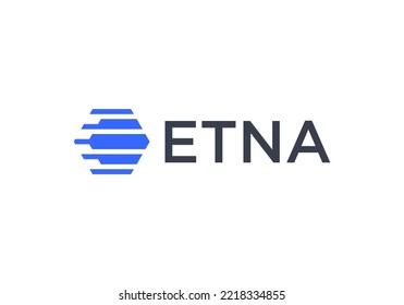 letter e hexagon logo design