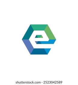 Letter E Hexagon Logo Design Vektor Vorlage