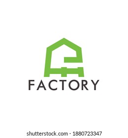 símbolo de la marca de la fábrica ecológica de color de casa logotipo vectorial