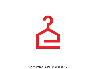 Plantilla de diseño del logotipo de suspensión para uso doméstico de carta E