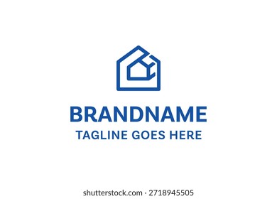 Letra E Home Logotipo moderno, simbolizando a simplicidade, o conforto e a vida moderna