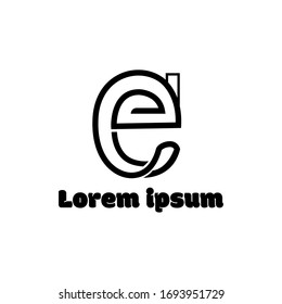 letter e home  residential simple logo. developer  house your company