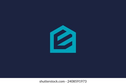 letter e with house logo icon design vector design template inspiration