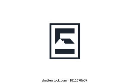 Letter E With House Vector Logo Design Inspirations