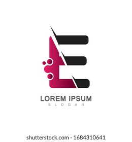 Letter E Icon With Creative design Modern. Vector Illustration