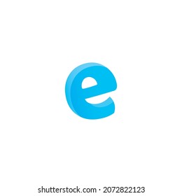 Letter e icon design template element