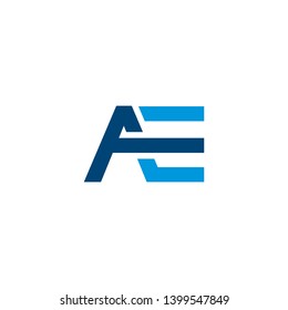 letter A E icon logo design concept