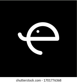 Logo des Buchstaben E mit Elefantenelement-Vektorillustration-Designvorlage