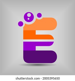 Letter E icon and logo template. New design and elegant typographic concept. Two Colour. File EPS.