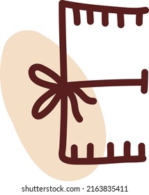 Buchstabe E, Illustration, Vektorgrafik auf weißem Hintergrund.
