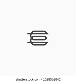 Letter E initial logo Design Template flat vector