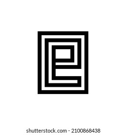 letter E initial logo icon vector template