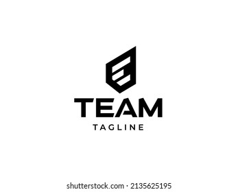 Letter E Initial Mark Grow Growth Develop Development Evolve Up Right  Sport Team Logo Design Vector Template for Branding Brand Business Company