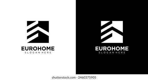 Letter E initial Real Estate, construction, architecture Logo template vector modern creative icon unique.