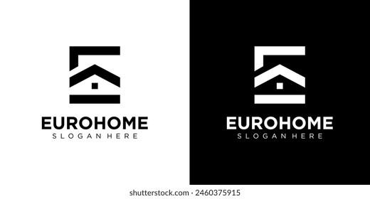 Letter E initial Real Estate, construction, architecture Logo template vector modern creative icon unique.