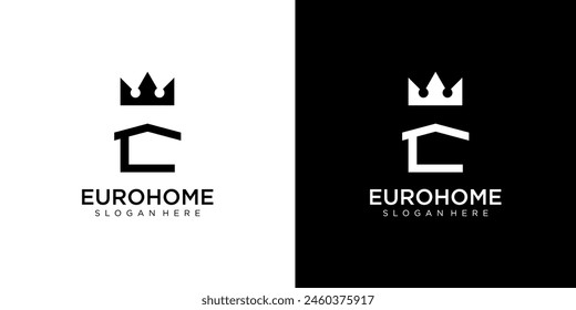 Letter E initial Real Estate, construction, architecture Logo template vector modern creative icon unique.