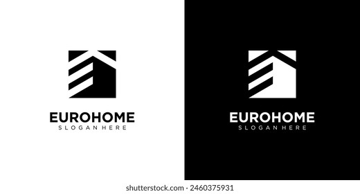 Letter E initial Real Estate, construction, architecture Logo template vector modern creative icon unique.