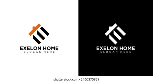 Letter E initial Real Estate, construction, architecture Logo template vector modern creative icon unique.