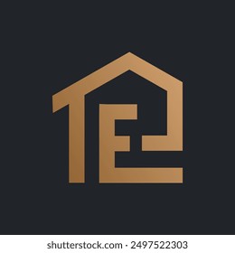 Letter E initial Real Estate, construction, architecture Logo template vector modern creative icon unique