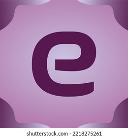 letter "E" with an interesting font and color in vector form