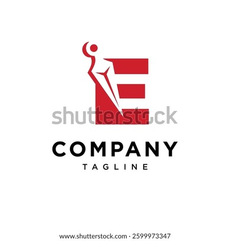 Letter E kunai Logo Icon Vector