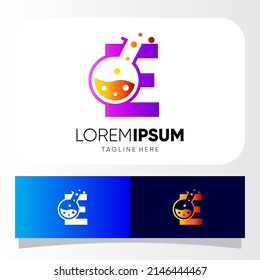 Letter E Lab Logo Design Vector Icon Graphic Emblem Illustration 