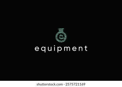 Letter e laboratory equipment logo