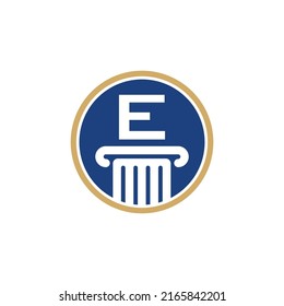 Letter E, Law Logo Vector 012