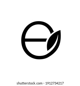 Buchstabe E, schwarz, Vektorgrafik-Logo, isolierter Hintergrund