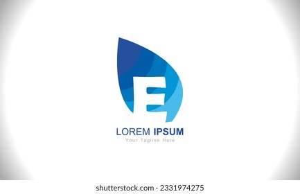 Elementos de la plantilla de diseño del icono del logotipo de la letra E