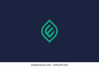 letter e with leaf logo icon design vector design template inspiration