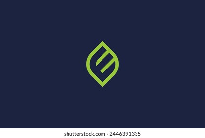 letter e with leaf logo icon design vector design template inspiration