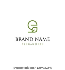Letter E Leaf Nature Abstract Outline Creative Business Modern Logo