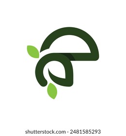 Letter E Leaf Nature Business Icon Simple Creative Design Logo