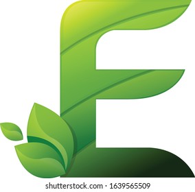 Letter E leaf nature logo icon vector