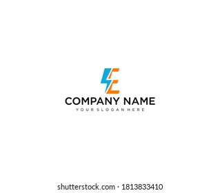 Letter E line logo design. Linear creative minimal monochrome monogram symbol. Universal elegant vector sign design. Premium business logotype. Graphic alphabet symbol for corporate business identity